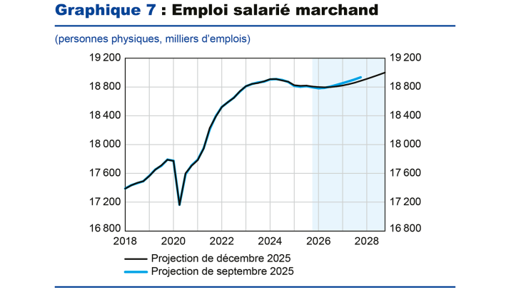 Graphique 7 : Emploi salarié marchand